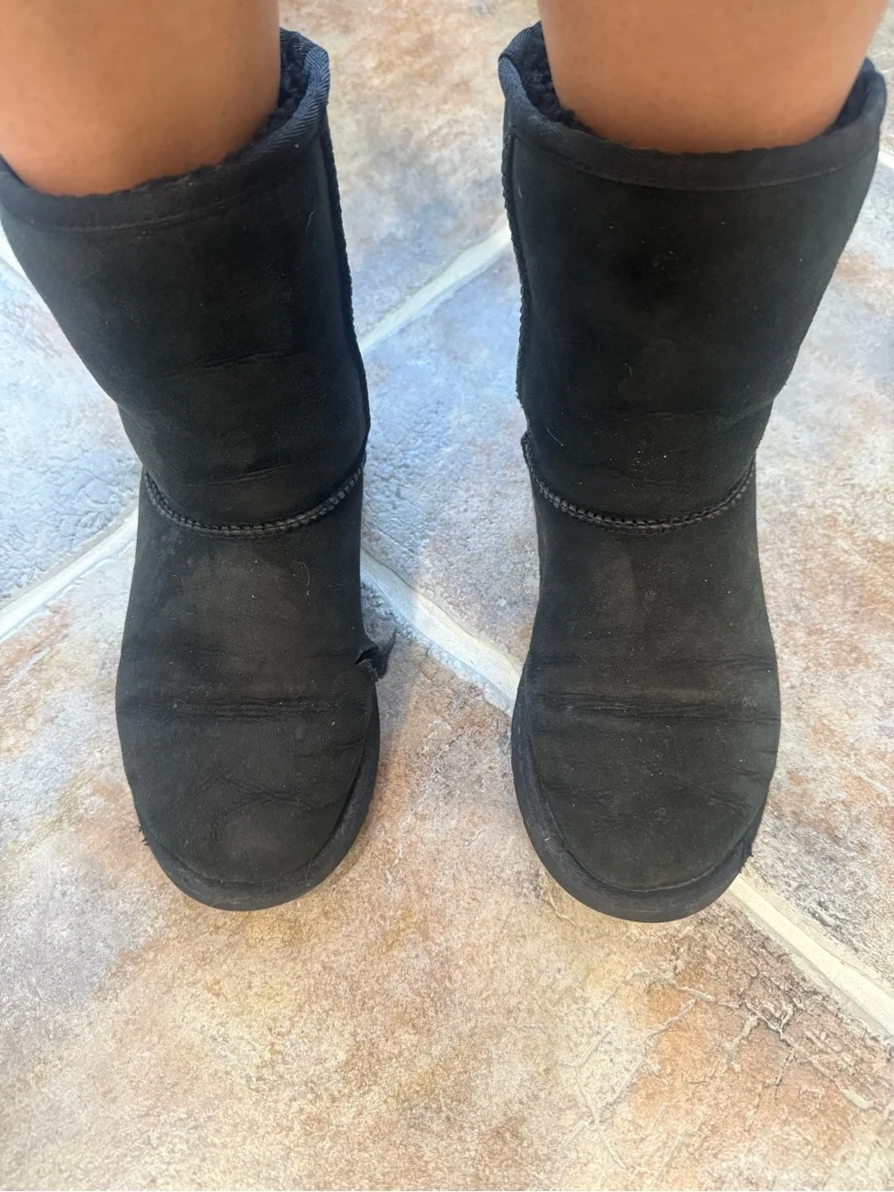 Well Worn UGG Classic Short Black Boots